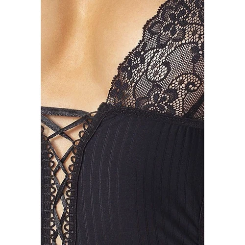 Боді зі шнурівкою Passion ZOJA BODY black 4XL / 5XL: Для кого Для повних