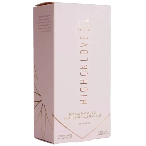 Масажне масло HighOnLove Massage Oil - Strawberry & Champagne (120 мл): Особливості с ароматом, со вкусом, съедобное