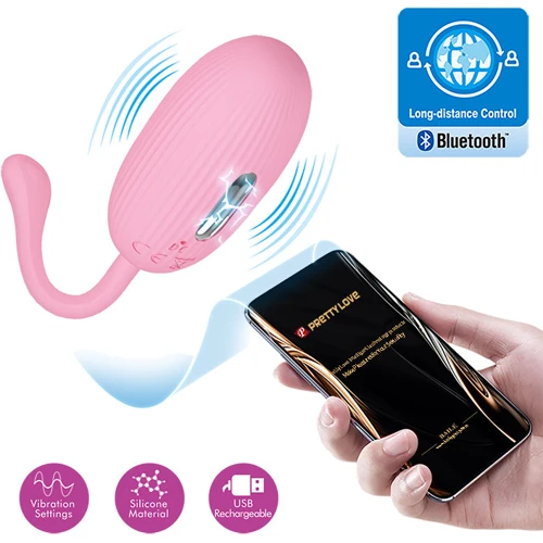 Віброяйце з електростимуляцією Pretty Love Doreen Electric Shock Egg Light Pink фото 8