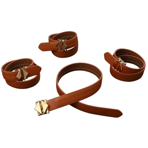 Набір для зв'язування LOCKINK Hogtie Set - Brown фото 7