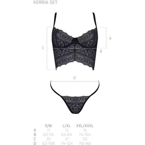 Комплект ECO Passion KERRIA SET black S/M: Матеріал Полиамид