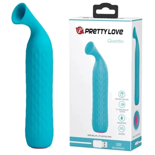 Мини вибратор с вакуумным стимулятором Pretty Love - Quentin, BI-014564-1