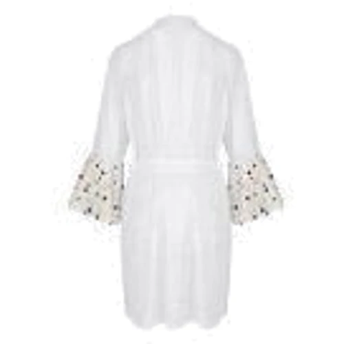 Пеньюар Passion LOVELIA PEIGNOIR white S/M: Материал Полиэстер