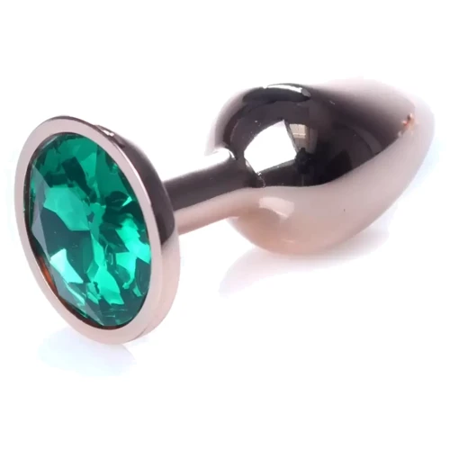 Анальная пробка с кристаллом BOSS of TOYS Boss Series - Jewellery Red Gold PLUG Green S, BS6400115: Особенности С кристаллами