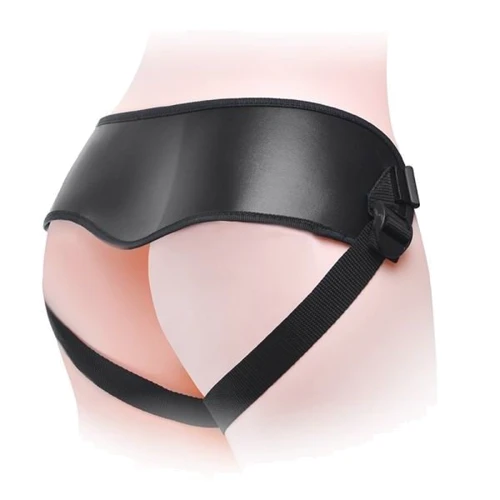 Трусики для страпону Lovetoy Orgazm Cozy Harness Series + 4 кільця, Black фото 2