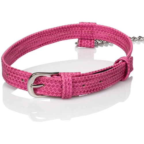 CalExotics Tickle Me Pink Collar w Leash - дизайнерський нашийник з повідцем фото 4