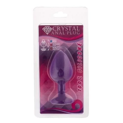 Анальний корок CRYSTAL Purple Silicone Diamond, M: Для кого Унисекс