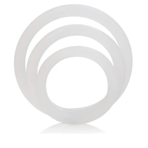 Эрекционные кольца Silicone Support Rings, белый