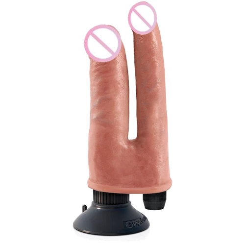 Вібратор для подвійного проникнення Pipdream King Cock Vibrating Double Penetrator