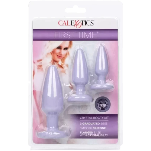 Набор анальных пробок California Exotic Novelties First Time Crystal Booty Anal Plug Set (сиреневый): Для кого Унисекс