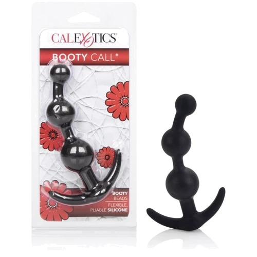 CalExotics Booty Call Booty Beads анальна ялинка, 12x3.25 см, чорний: Наявність вібрації  немає