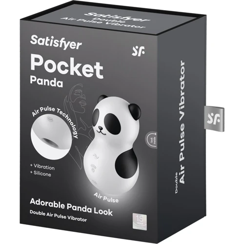 Вакуумний стимулятор із вібрацією Satisfyer Pocket Panda: Тип і форма Вибромассажер