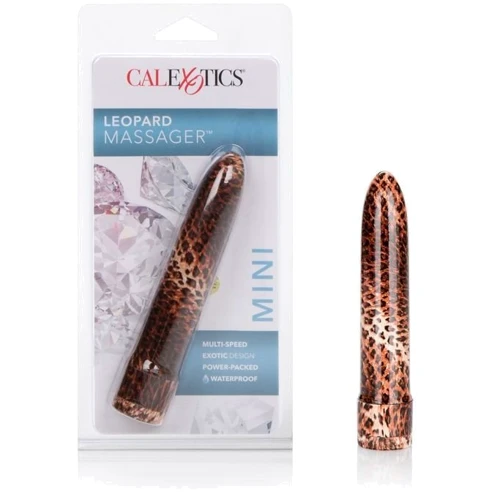CalExotics Leopard Massager Mini пластиковый вибратор, 11x3.5 см, Leopard: Тип и форма Вибромассажер