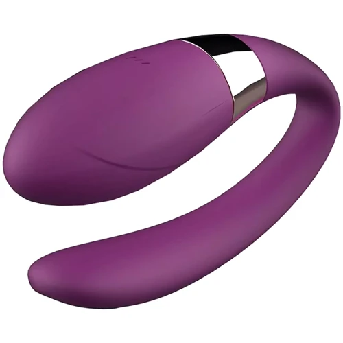 Вібромасажер для пар з пультом дистанційного керування - Boss Series V-Vibe Purple USB 7 Function, BS6200002: Діаметр, см 3