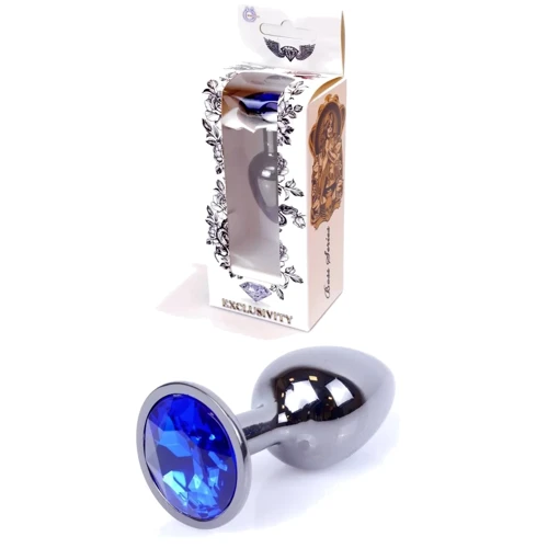 Анальная пробка BOSS of TOYS Boss Series - Jewellery Dark Silver PLUG Dark Blue S (BS6400032)