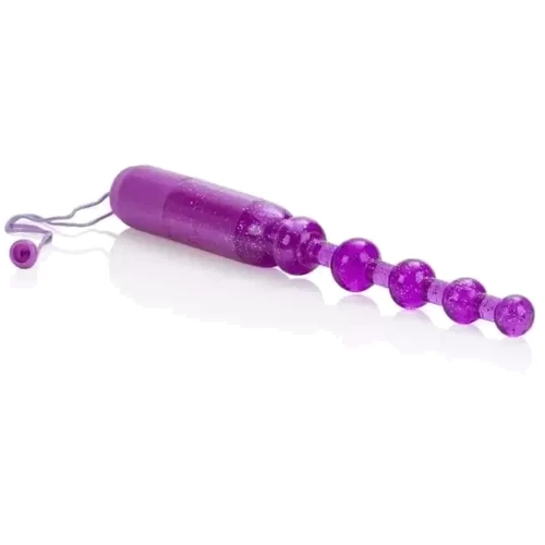 Водонепроницаемые бусы CalExotics Vibrating Pleasure Beads (фиолетовый) фото 5