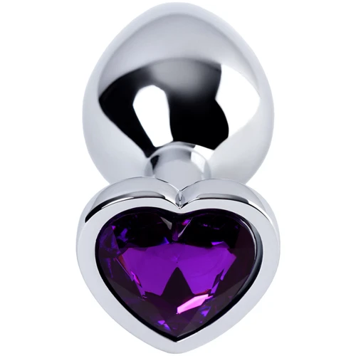 Анальная пробка с кристаллом Metal By Toyfa Silver anal plug Аmethyst: Особенности С кристаллами