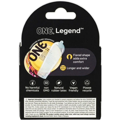 Презервативы ONE Legend Extra Large, 3 шт: Текстура Гладкие