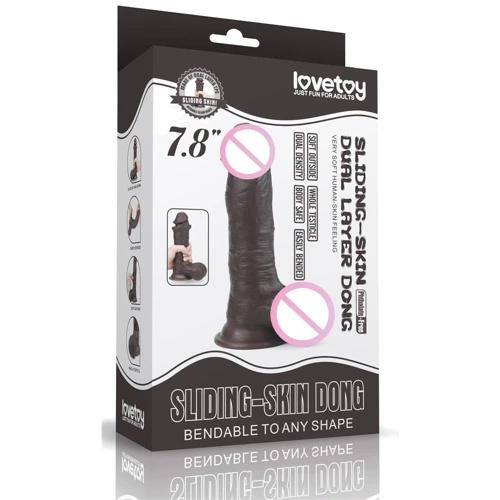 Фаллоимитатор LoveToy Sliding-Skin Dong Brown 7.8": Назначение Вагинальные