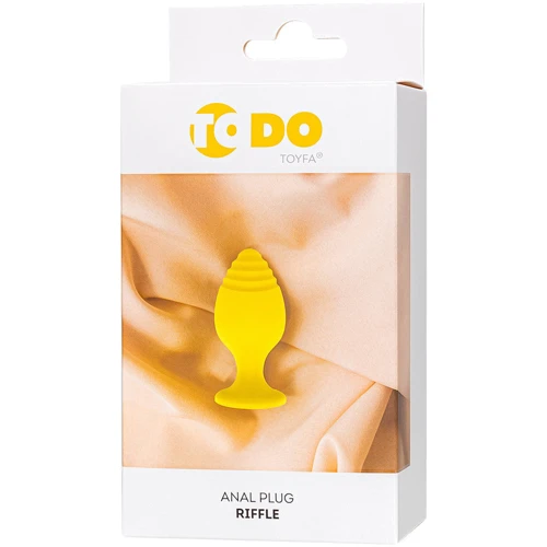 Анальна пробка ToDo Anal Plug Riffle (жовта) фото 7