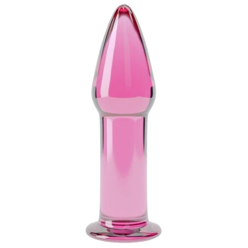 Анальная пробка LoveToy Glass Romance Dildo GS12 Pink
