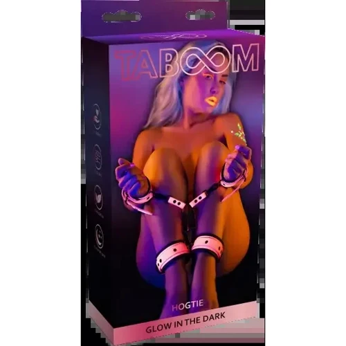 Крестообразный БДСМ фиксатор с карабинами Taboom Hogtie (розовый) фото 5