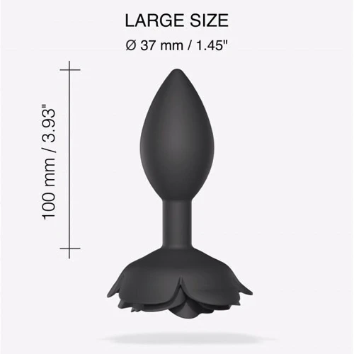 Силіконовий анальний затор Love To Love OPEN ROSES L SIZE - BLACK ONYX: Тип Анальные пробки