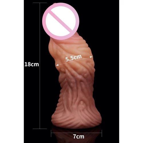 Фаллоимитатор LoveToy Dual-Layered Silicone Nature Cock 7" Brown: Наличие вибрации Нет