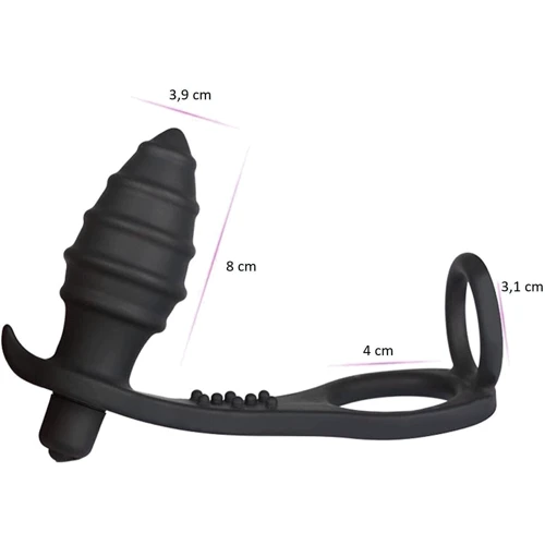 Эрекционное кольцо с вибро массажером простаты XESE PM-08 фото 5