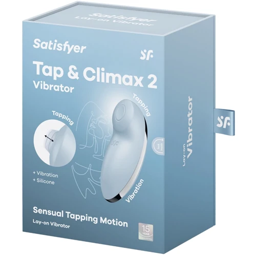 Вибростимулятор-пульсатор Satisfyer Tap & Climax 2 Blue фото 2