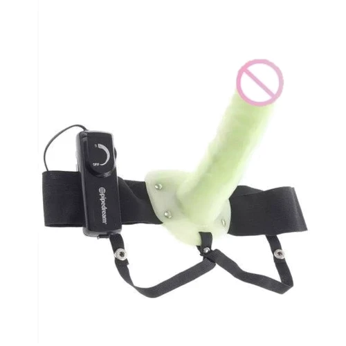 Фаллопротез светящийся с вибратором Fetish Fantasy Vibrating Hollow, 16х4 см
