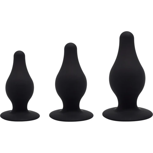 Набор анальных пробок SilexD Silicone Plug Kit двухслойные, силикон+Silexpan