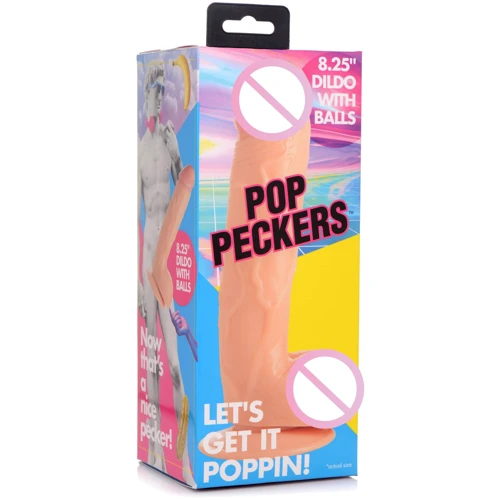 Фаллоимитатор Pop Peckers 8.25" Dildo Light: Мошонка Есть