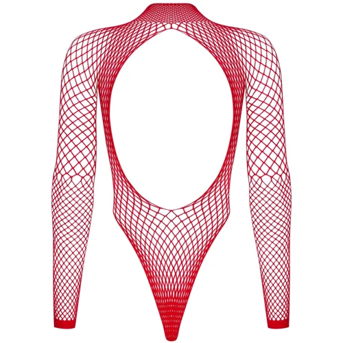 Сетчатый боди Obsessive B126 teddy red S/M/L: Вид Боди
