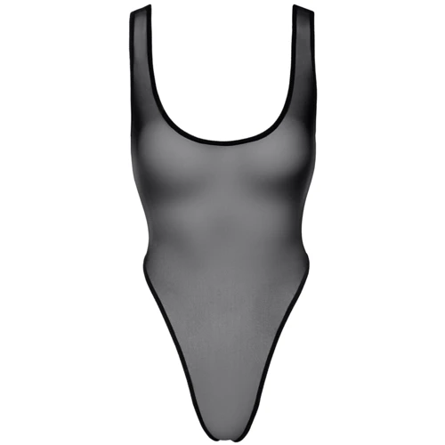 Боди Noir Handmade F322 Paparazzi elastic mesh body Black, S: Фактура Сетка
