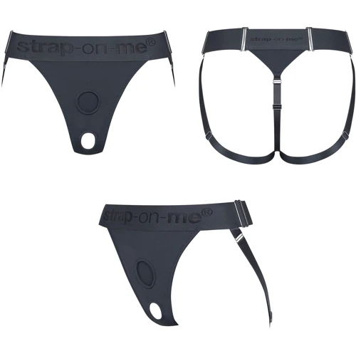 Трусики для страпону Strap-On-Me Harnais Lingerie Unique - One Size - Grey фото 6