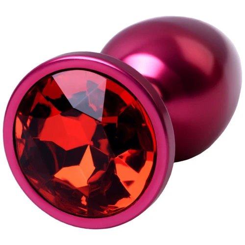 Анальная пробка с кристаллом Metal By Toyfa Burgundy Anal Plug Ruby: Наличие вибрации Нет