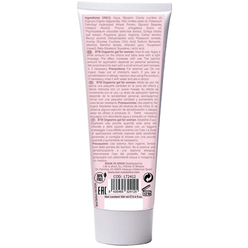 Стимулюючий крем-гель для жінок MAI BTB ORGASMIC GEL (100 мл): Виробник MAI