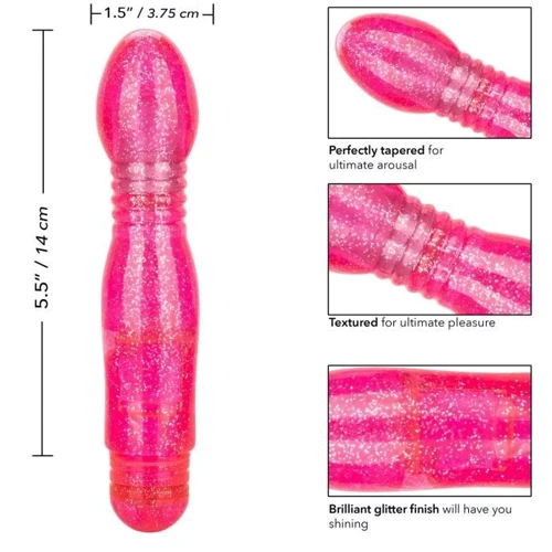 Мультискоростной вибратор CalExotics Sparkle Twinkle Teaser, 14х3,75 см: Назначение Вагинальные