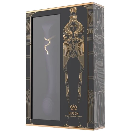 Смартвибратор 3в1 Zalo - Queen Twilight Purple, пульсирующая жемчужина и вакуум, кристалл Swarovski: Длина, см 22
