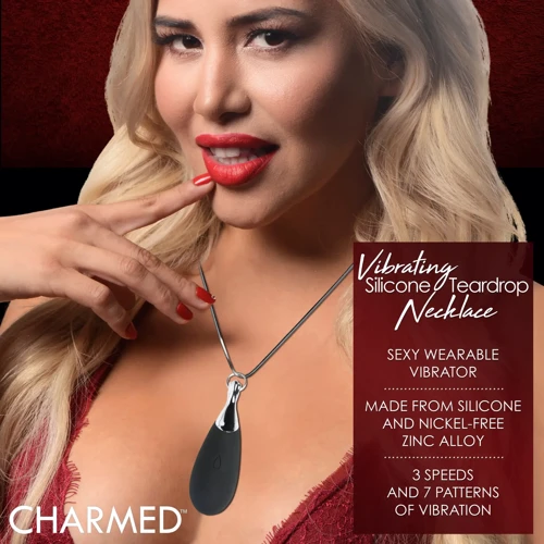 Ожерелье с подвеской вибратором Charmed Vibrating Silicone Teardrop Neckl, 90 см (чёрный): Для кого Для женщин