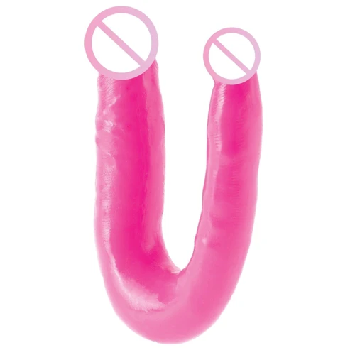 Pipedream Double Trouble 10 Inch - двусторонний фаллоимитатор, 25х3.2 см, розовый