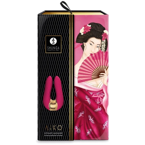 Вибратор для клитора Shunga Aiko Raspberry, гибкие кончики: Тип управления Кнопочное