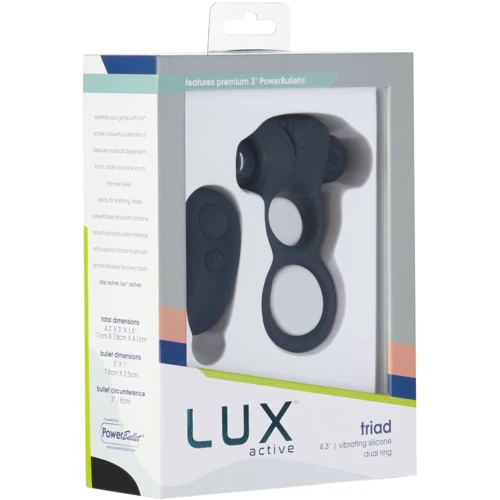 Двойное эрекционное кольцо с вибрацией LUX Active -Triad - Vibrating Dual Cock Ring, пульт ДУ: Для кого Для мужчин