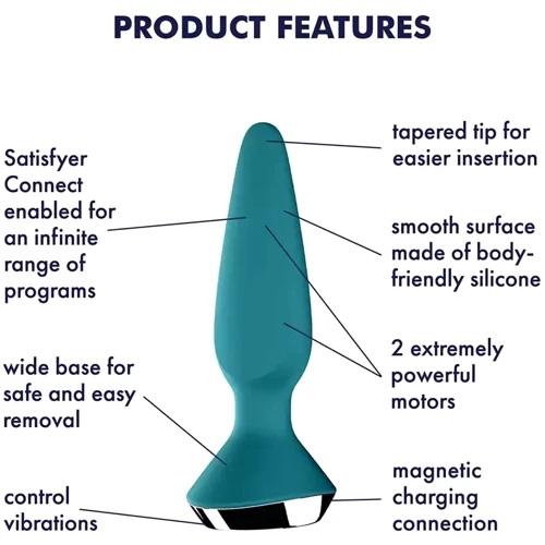 Анальная смарт-пробка Satisfyer Plug-ilicious 1 (зеленая): Материал Силикон