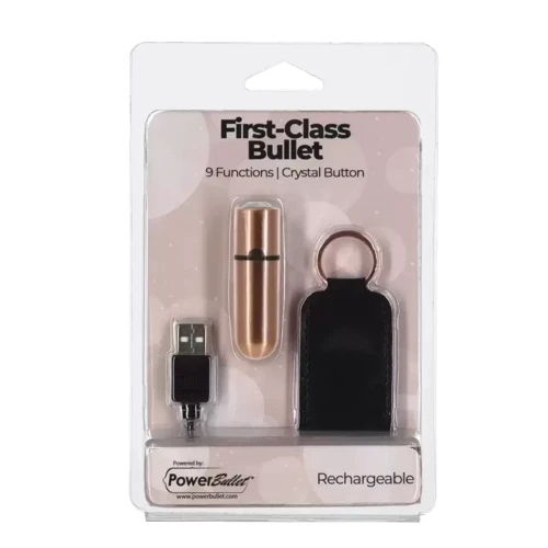 Вібропуля PowerBullet - First-Class Bullet 2.5" з Key Chain Pouch, Rose Gold: Призначення Кліторальні