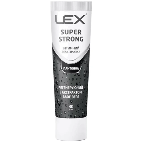Гель-мастило Lex Super Strong, що регенерує з алое віра, 30 мл