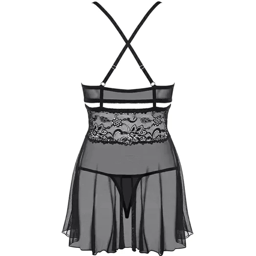 Спокусливий пеньюар Obsessive 838-BAB-1 babydoll, S / M: Застосування На тіло