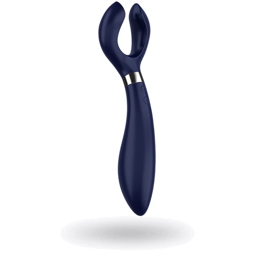 Багатофункціональний вібратор Satisfyer Endless Fun (Partner Multifun 3) для соло-ігор і для пар, синій: Тип і форма Двусторонние