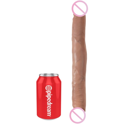Двойной фаллоимитатор King Cock 12" Slim Double Dildo, 30x3.3 см, коричневый: Назначение Для двойного проникновения
